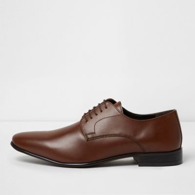 Brown leather smart shoes